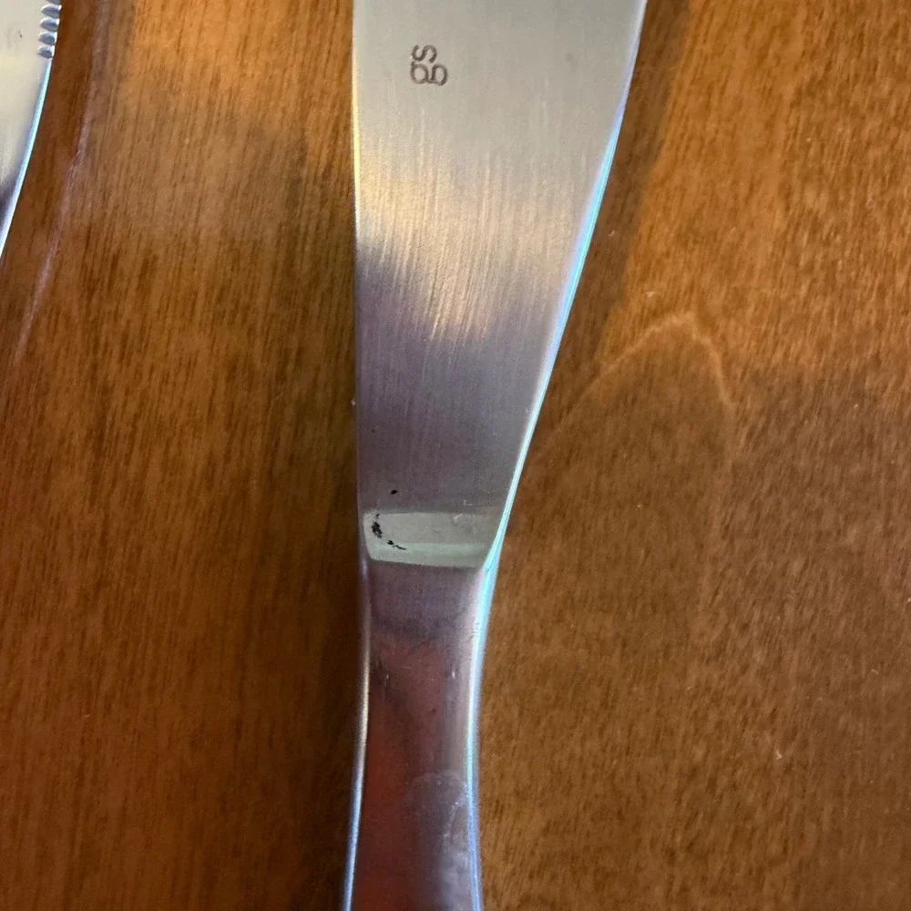 Gourmet Settings Flatware Set GS Stainless Silver Good Brushed Modern Cutlery